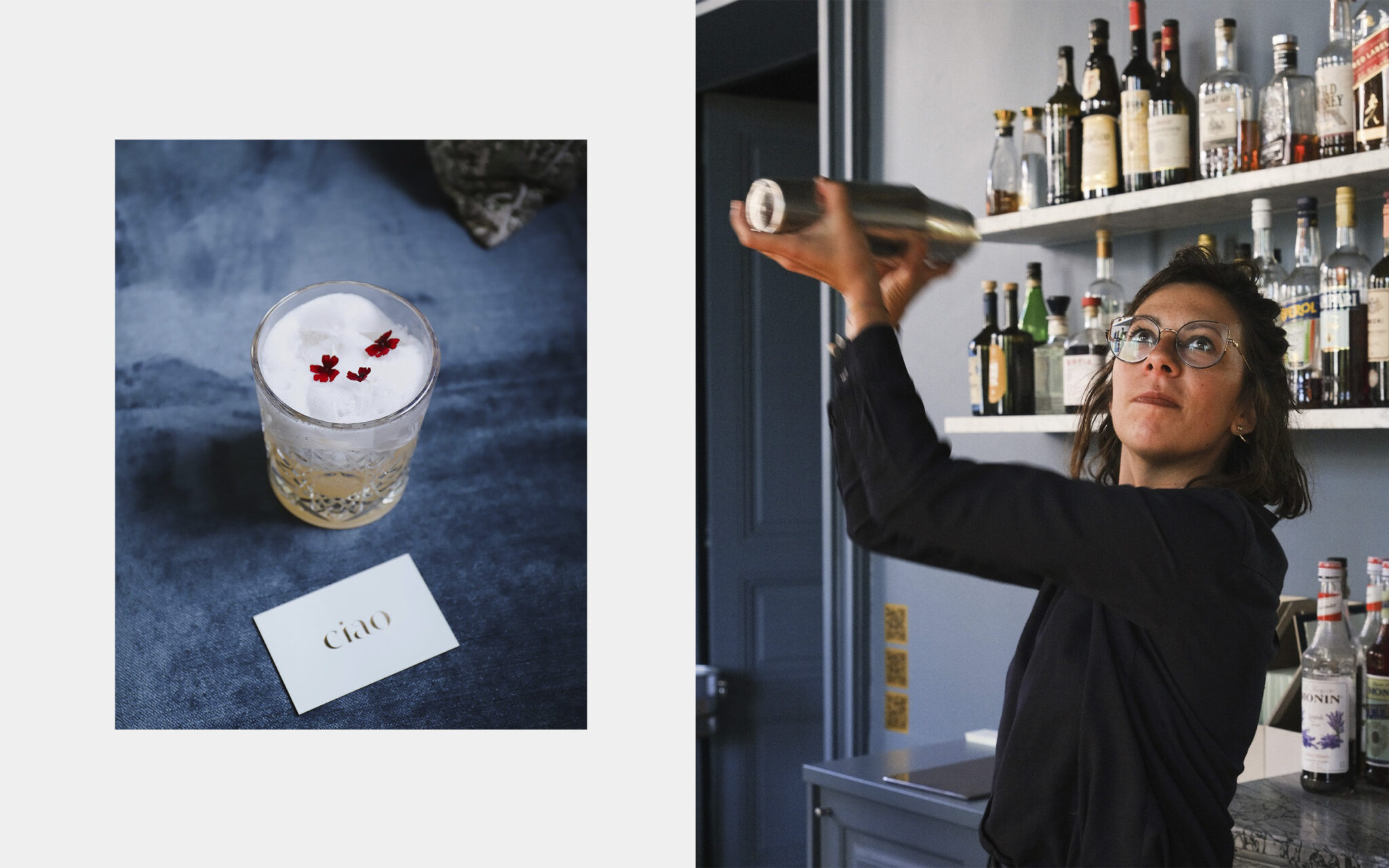 Logo and brand identity design for Ciao, italian restaurant enoteca and bistronomia at the merode in Brussels
